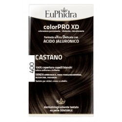 EUPHIDRA COLORPRO XD 400 CASTANO GEL COLORANTE CAPELLI IN FLACONE + ATTIVANTE + BALSAMO + GUANTI